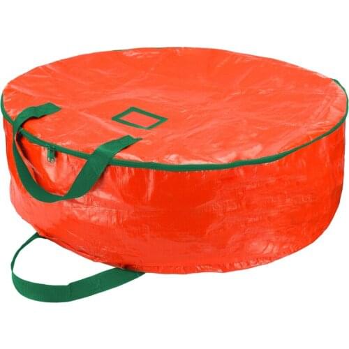 Storage Container 60*18cm Reusable Waterproof Oxford Cloth Red With Handle Durable Christmas Ornaments