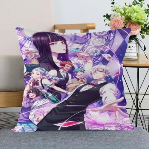 Nice Death Parade Pillow Case Modern Home Decorative Pillowcase 35x35cm,40X40cm(one sides) For Living Room Pillow Cover