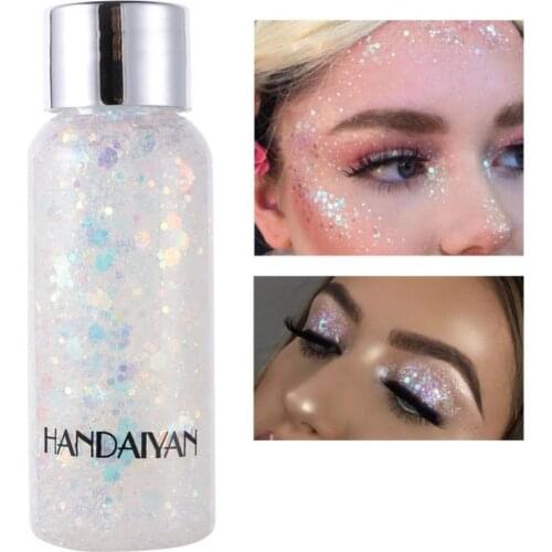 HANDAIYAn Glitter Sequins Nail Hair Body Face Cream Gel Makeup Party Decoration
