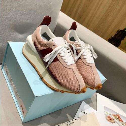 Autumn Thick Sole Casual Daddy Shoes Women Flat Mixed Color Lace Up Patchwork Sneakers Outdoor Walk Tennis Shoes 2021 Unisex