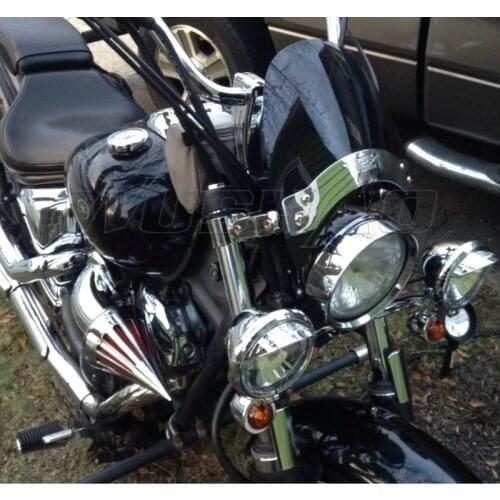 Windshield Windscreen For 1998 - 2019 Yamaha V-Star V Star XVS 650 XVS650 250 XV250 1100 XVS1100 Custom Front Fork Mount Screen