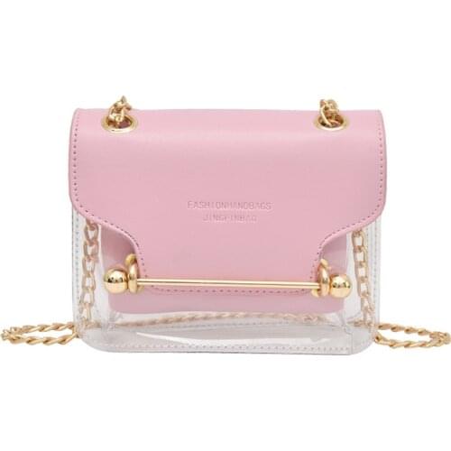 Fashion Women Shoulder Bag Transparent Small Square Shoulder Bags