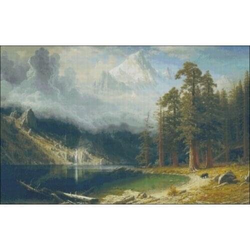 Mount Forest landscape Top Quality Cross Stitch Kits 14CT Unprinted Counted Sewing kit Embroidered Art Handmade Home Decor