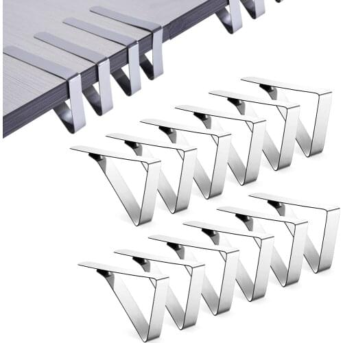 Party Tablecloth Clips Heavy Duty Picnic Table Stainless Steel TableCover Clamps Holders Supplies Picnics Weddings Graduation
