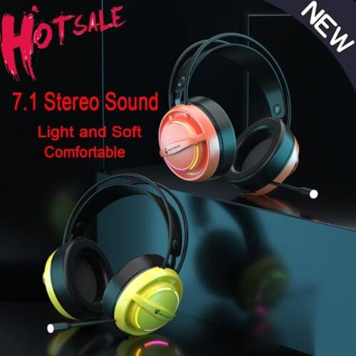 Professional RGB Glare Up Bluetooth Wired Gamer Headphones With Microphone For Computer Bass Stereo PC Gaming Headset Gifts