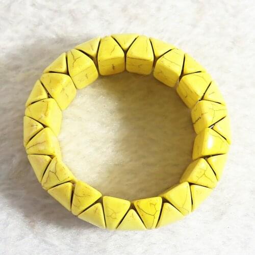 Multicolor synthetic calaite Stone 28x24mm bead Fashion DIY Bracelets For Women and Men 7.5" B309