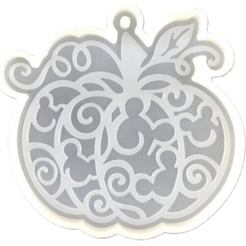 DIY Crafts Pumpkin Keychain Epoxy Resin Mold Earrings Necklace Silicone Mould