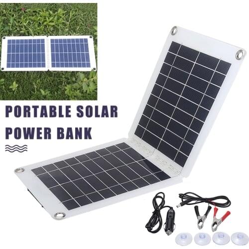 High Quality Foldable Solar Panel Module for 18V 12V RV Car Boat Battery Hiking Traval DIY Solar Charger USB Rechargeable