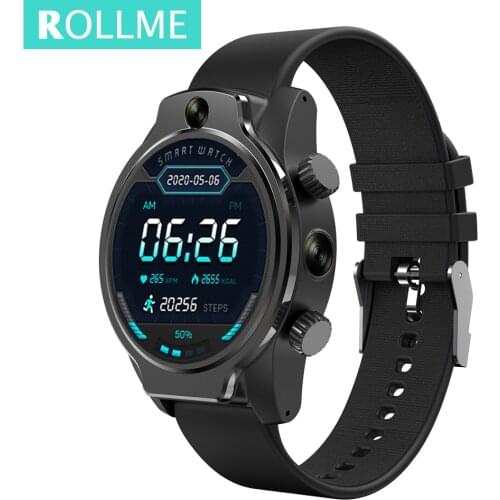 Rollme S08 Smart Watch for Men IP68 Level 50M Waterproof Dual 8MP Camera 4G LTE GPS Glonass 1.69" IPS 1360mAh Smartwatch Android