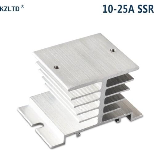 SSR Heatsink Aluminum Heat Sink for 10A 15A 25A Single Phase Solid State Relay Heatsinks Heat Dissipation Dissipator