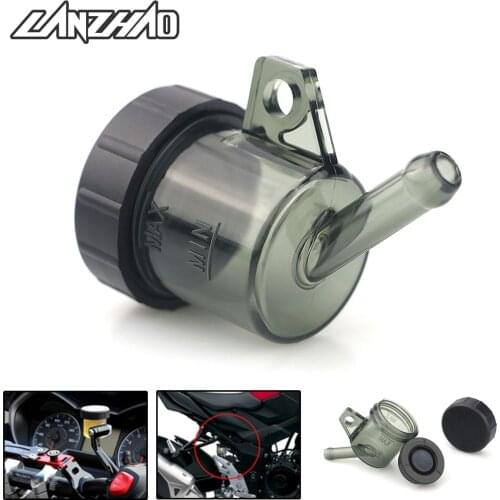 Universal Motorcycle Front Rear Brake Fluid Tank Reservoir Oil Cup Accessories Smoke for Kawasaki Honda Yamaha Suzuki BMW Vespa