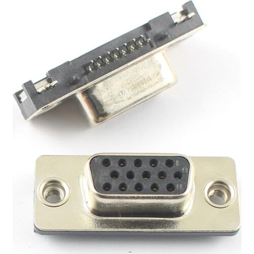 5pcs Tyco D-SUB DB VGA 15 Pin Female Right Angle PCB Connector 2 Rows