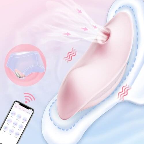 Bluetooth Remote Control Vibrator Sex Toys for Women APP Control Wearable Dildo Panties Vibrator for Couple Clit Sucker Sex Shop