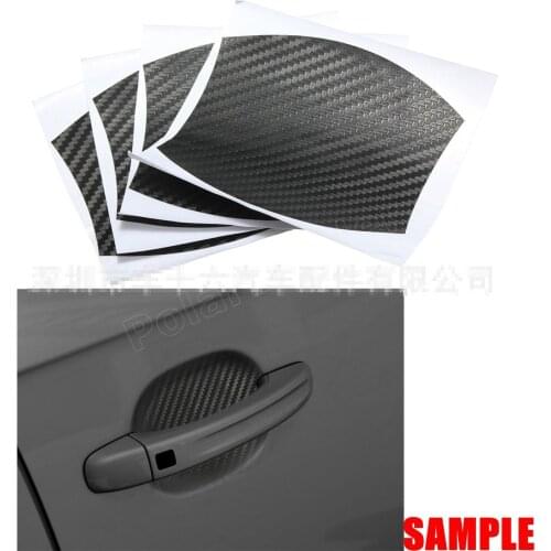 Free shipping 4Pcs Car Door Wrist Handles Protective Film Stickers black to choose Handles Scratches Protective Film
