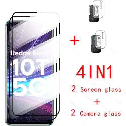 Redme note10 protective glass for xiaomi redmi note 10t 5g 10 pro 10pro 10s camera screen protector redmy note10t glass film