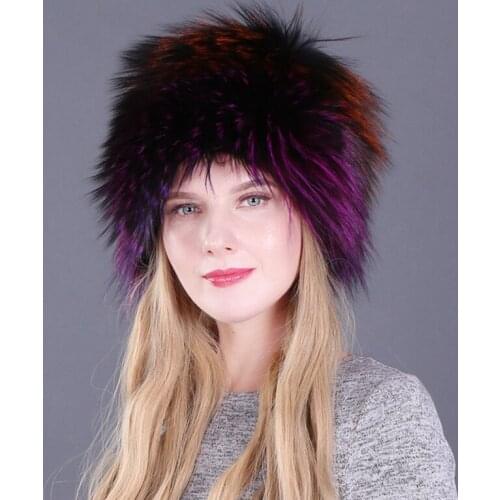 100% real Fox Fur Hat Womens warm fur wind snow hat in autumn and winter trend thin Ski Hat ear protection hat