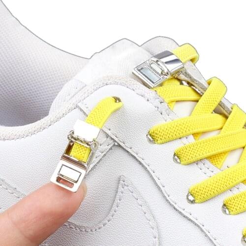 1 Pair Elastic Shoelaces Magnetic Metal Lock Upgraded Version No Tie Shoelace Installation Simple Easy To Disassemble Lazy Laces