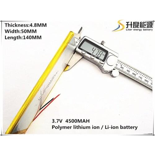 1pcs [SD] 3.7V,4500mAH,[4850140] Polymer lithium ion / Li-ion battery for TOY,POWER BANK,GPS,mp3,mp4,cell phone,speaker