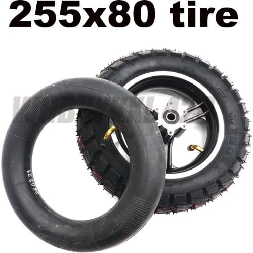 Electric Scooter 10 Inch Thickened and Widened Off Road Tires 90 degree inner 255x80 for ZERO 10X and Mantis 10x3 inches