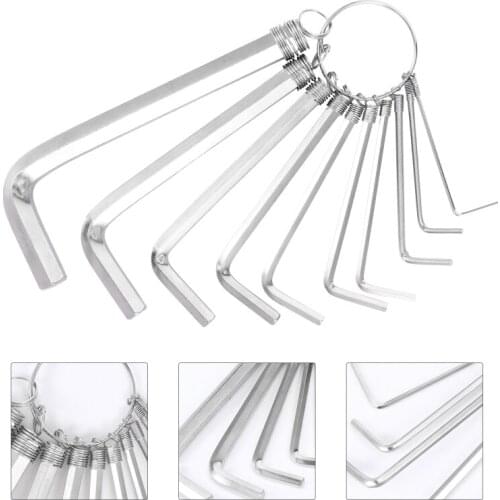 10 PCS Inner Hexagon Metric Combination Hex Key Wrench 1.5mm-10mm Mechanic Tool Set
