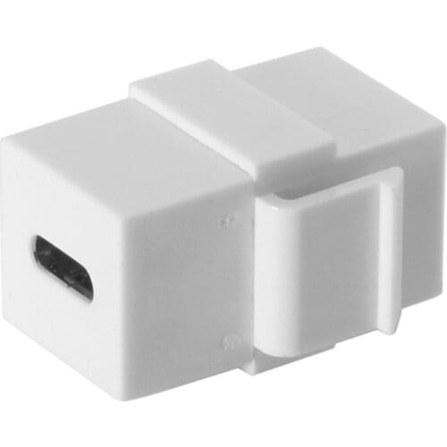100pcs/lot USB3.1 USB-C Type-C Female to Female Extension Keystone Coupler Adapter for Wall Plate Panel