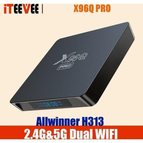 20PCS New Moidel X96Q PRO 8G&16G Android TV BOX 4K Media Player 2.4G/5G WIFI Smart Box Mini Box Allwinner H313 Set Top Box