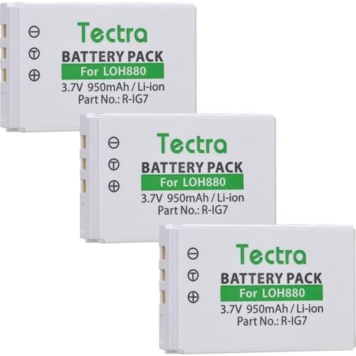 3pcs New 950mAh R-IG7 Battery for Logitech Harmony LOH880 900 720 850 880 885 890 Pro H880 Universal Remote Batteries