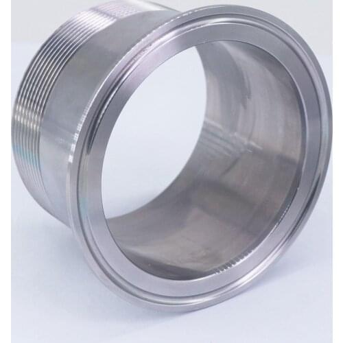 3" BSP Male x 106mm Ferrule O/D Tri Clamp 3.5" 304 Stainless Steel Sanitary Pipe Fitting Connector