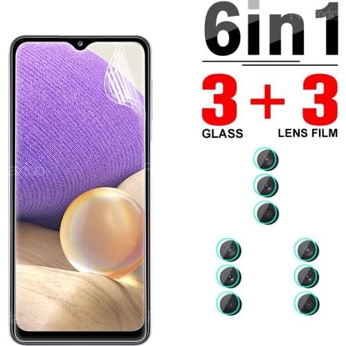 6 In 1 Full Cover Soft Hydrogel Film For Samsung Galaxy A32 5G Screen Protector Camera Lens Film Not Glass For Sansung A 32 6.5"