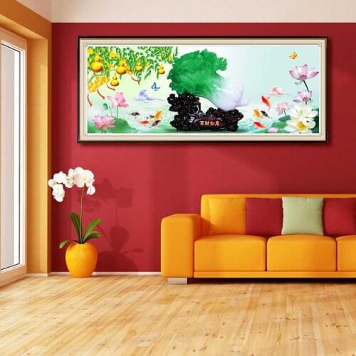 Diamond Painting Landscape Cabbage Fish Full Square/Round Embroidery Cross Stitch Kit Painting Mosaic DIY Home Decoration Gift