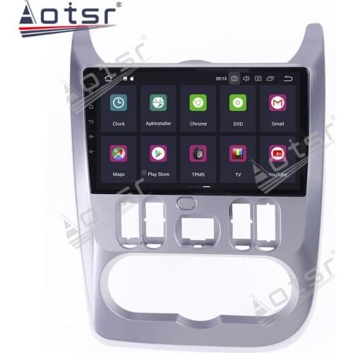 For Renault Dacia Logan 2009 - 2013 Android 10 Car Auto Radio Multimedia Video Player GPS Navigation Carplay Eight Core 6+128G