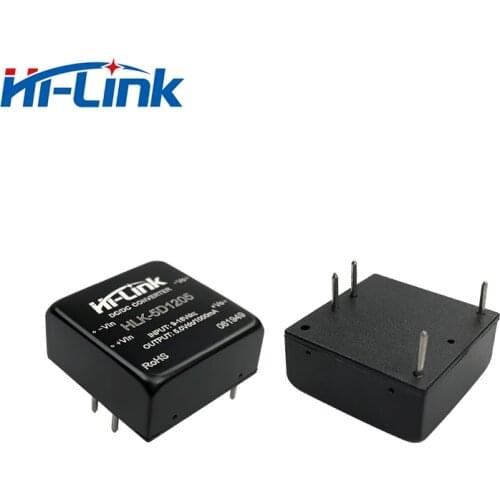 Free Ship 2pcs/lot 9-18V Input to 5W 5V 1A step down isolated dc dc converter module HLK-5D1205