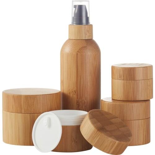 Essential oil bottles15ml 30ml 50ml amber glass bottle bamboo covered ECO-friendly glass bottle