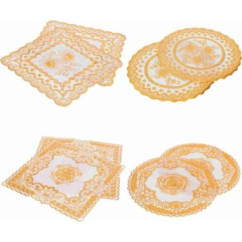Cup Coaster Desk Protection 30x45cm Non Slip Placemat Set 20x20cm for Home Kitchen