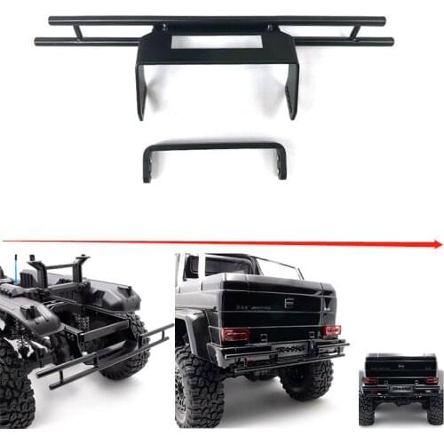 CNC Alloy Rear Bumper with Frame Bracket Accessories for RC Crawler Car raxxas 6x6 TRX6 TRX4 RC Car Upgrades Parts