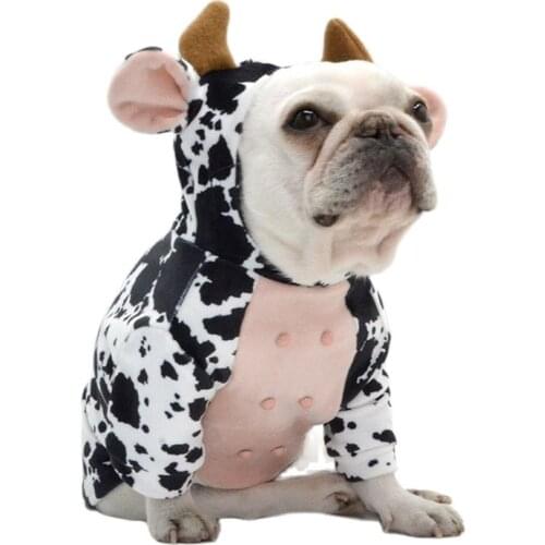 French Bulldog Clothes Pug Dog Clothing Hoodie Funny Pet Costume Poodle Schnauzer Frenchie Dog Coat Outfit Apparel Drop Shipping