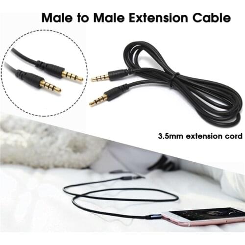 2015 Hot Sale 3.5mm 1/8" Male To Male 4-Pole 3 Ring TRRS AV Audio Extension Cable 1.2M/4Feet Promotion