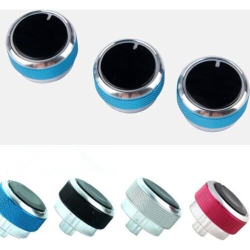 3Pcs/Lot Aluminum Alloy Air Conditioner Button For FORD FOCUS 2 Focus 3 2005-2014