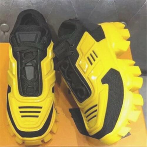 Platform Chunky Sneakers Mixed Colors Shoes Women Men Casual Fashion Tenis Shoes Lace Up Bottom Round Toe Flats Sports Shoes
