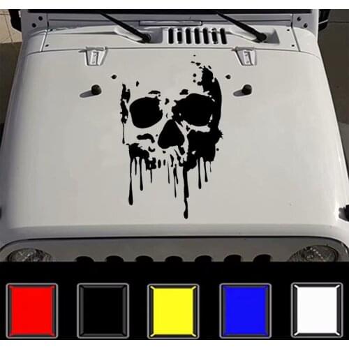Bloody Skull Personality Car Stickers For Car Hood Body Decals Auto Car Accessories For Decoration Trunk Pickup Products
