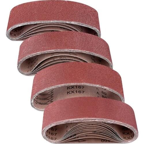 25Pcs Belt Sander Sandpaper 3 X 21 Inch Sanding Belts Aluminum Oxide Sanding Belts (40 60 80 10 Grits ) for Belt Sander