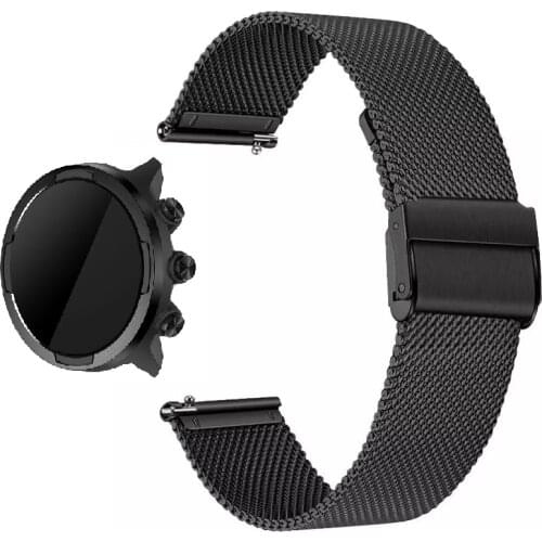 24mm Metal Watchband For Suunto TRAVERSE Series Alpha Spartan sport Suunto 9/baro Watch Strap Essential Band Black