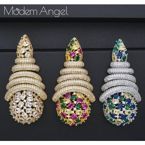 ModemAngel Famous Brand Luxury Twist Belt Dangle Earrings Trendy Zircon Wedding Engagement Party Dubai Earrings for women