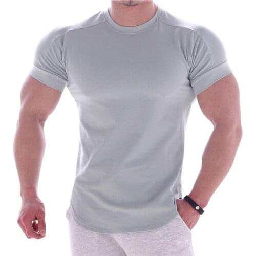 Mens sports T-shirt, short sleeve T-shirt, gym, quick dry fitness T-shirt, training T-shirt, mens wear 2020