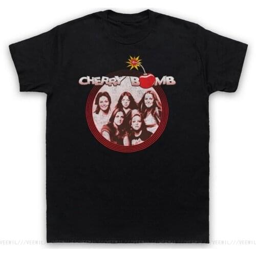 THE RUNAWAYS CHERRY BOMB PUNK POP UNOFFICIAL T-Shirt MENS LADIES SIZES COLS Cotton Sportswear Men Tops Tee Shirt