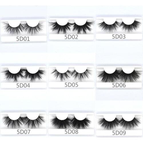 25mm Mink False Eyelashes 25/50/75/100 pc Wholesale 3D Mink Lashes big white tray Label Makeup Dramatic Long Mink Lashes 5D04