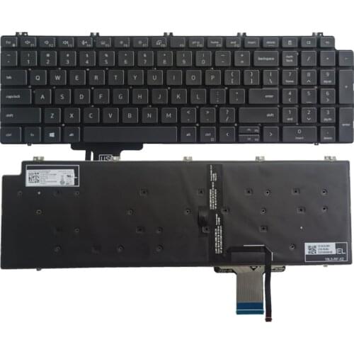 NEW US laptop Keyboard FOR DELL Precision 7550 7750 0713DM English black with backlight No frame