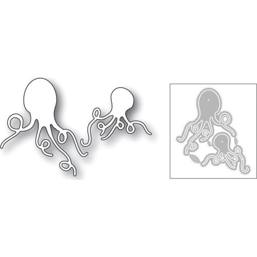 2020 New Ocean Animal Octopus Silhouettes Metal Cutting Dies For Cut Paper Craft Making Decoration Card Scrapbooking No Stamps