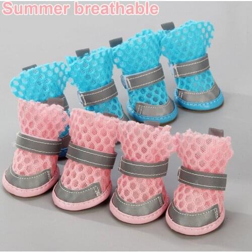 Pet Shoes Cat Dog Breathable Mesh Sandals Soft Bottom Puppy Cats Cute Anti-slip Breathable Summer Pet Shoes
