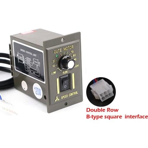 Speeder 220V US-52 AC Motor Speed Controller15W25W60W90W120W180W200W250W Speed regulation Driver with Double row B-type square